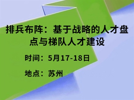 排兵布阵：基于战略的人才盘点与梯队人才建设